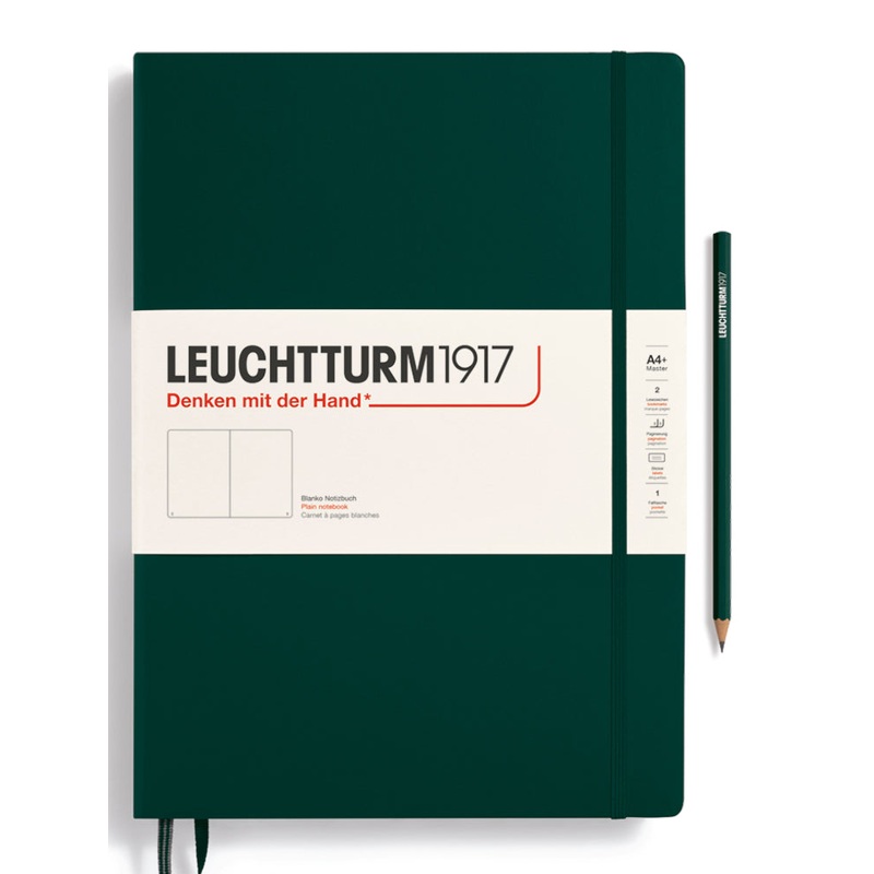 Leuchtturm1917 Notebook Master (A4+), Plain – Forest Green