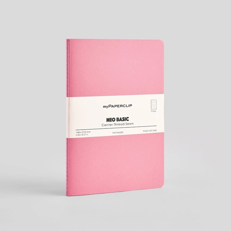myPAPERCLIP Neo Basic Centre Thread Softcover A5 Notebook – Pink Dotted