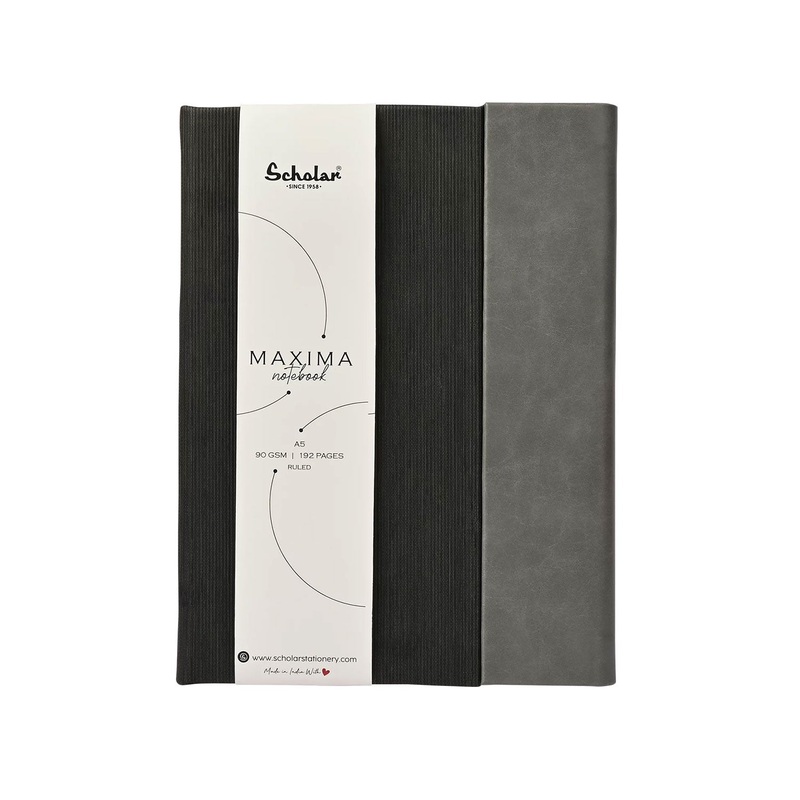 Scholar Maxima Black Notebook – A5, Ruled