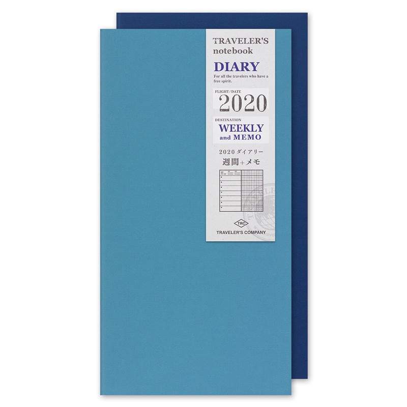 Traveler’s Notebook Refill 2020 Weekly + Memo Diary for Regular Size
