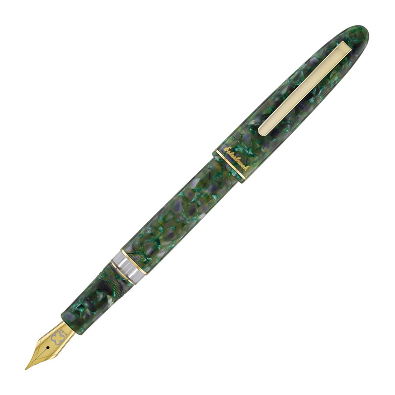 Esterbrook Estie Fountain Pen in Jurassic with Gold Trim – Piston Filling Extra Fine