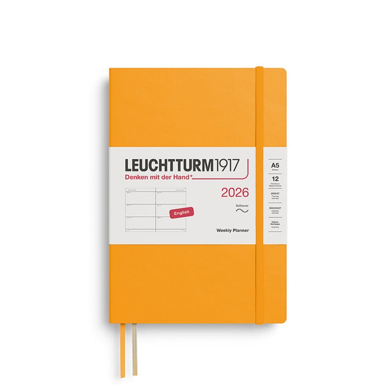 Leuchtturm1917 – 2026 Weekly Planner (A5), Softcover, Rising Sun