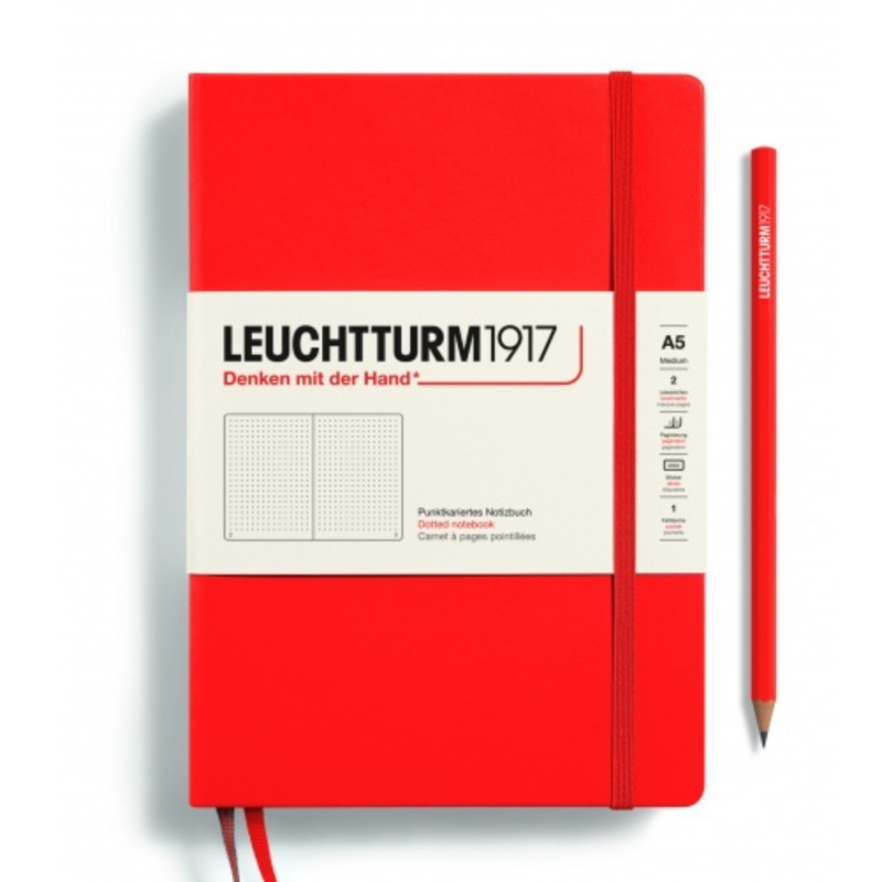Leuchtturm1917 Recombine A5 Medium Hardcover Notebook – Dotted / Lobster