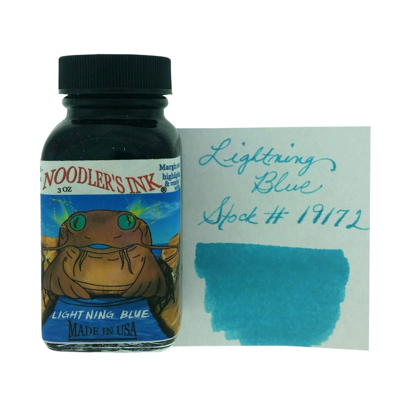 Noodler’s 19172 Lightening Blue Highlighter Ink Bottle, Fluorescent Blue – 88ml