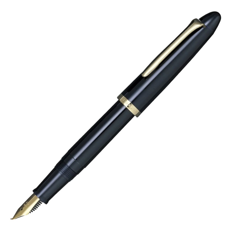Sailor 1911 Fude De Mannen Fountain Pen – Blue GT Fude