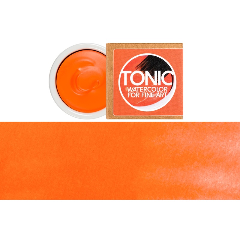Tonic Watercolor, Porcelain Pan, #025 Pyrrole Orange