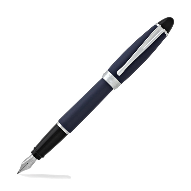 Aurora Ipsilon Satin Fountain Pen in Blue Medium