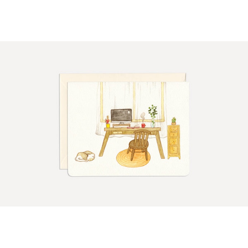 GOTAMAGO Greeting Card – Working Nook