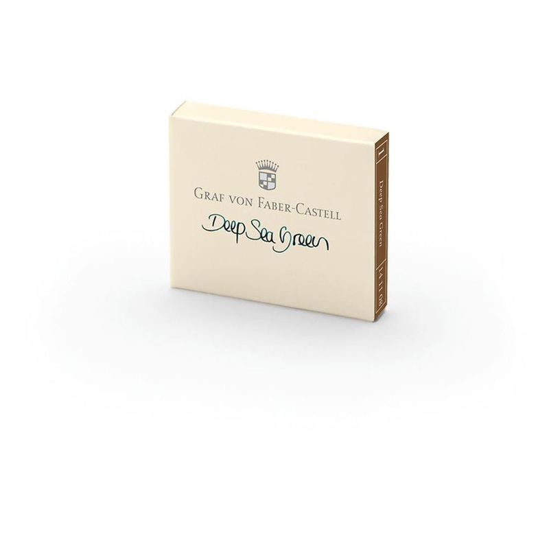 Graf von Faber-Castell Deep Sea Green Ink Cartridges – Pack of 6