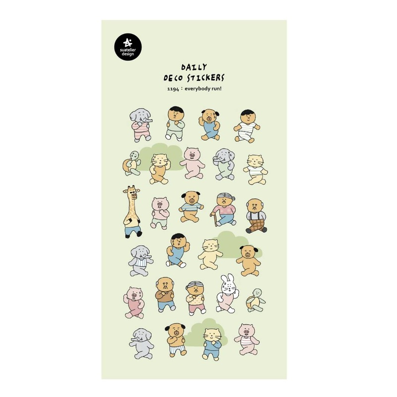 Suatelier Daily Deco Sticker – everybody run!