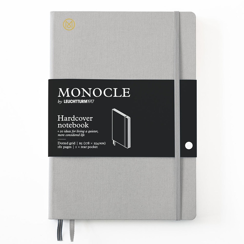 Leuchtturm Monocle Hardcover Notebook B5 , Dot-Grid – Light Grey