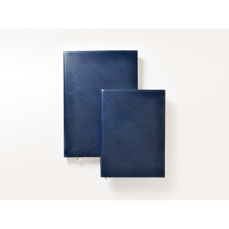 Manhattan Navy Blue Leather Journal Pocket