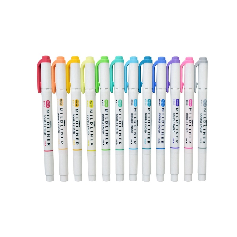 Zebra Mildliner Highlighter Pens Blue