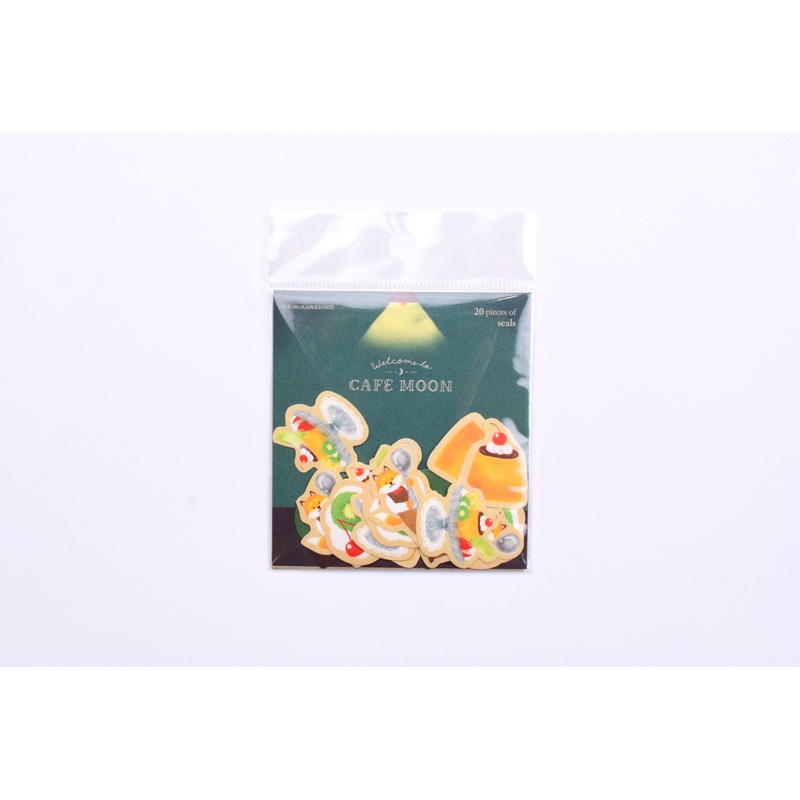 Furukawa Paper Deco Flake Sticker – Cafe Moon – Pudding a la Mode