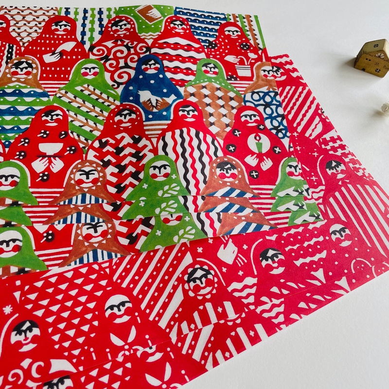 KATA KATA Wrapping Paper Sheets – Matryoshka