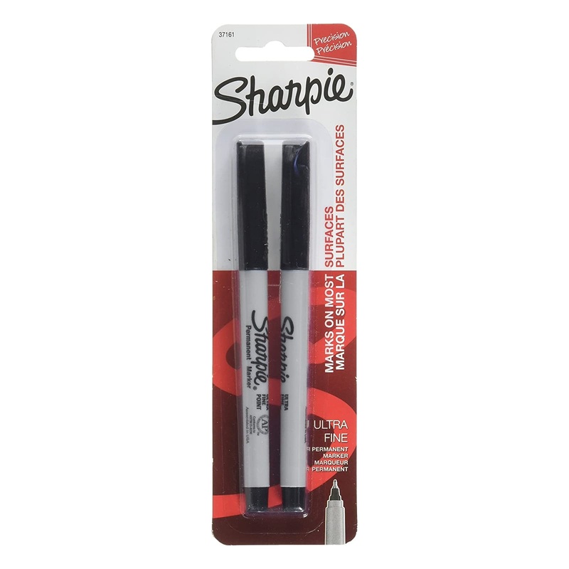 Sharpie Ultra Fine Point Permanent Markers Black Set of 2