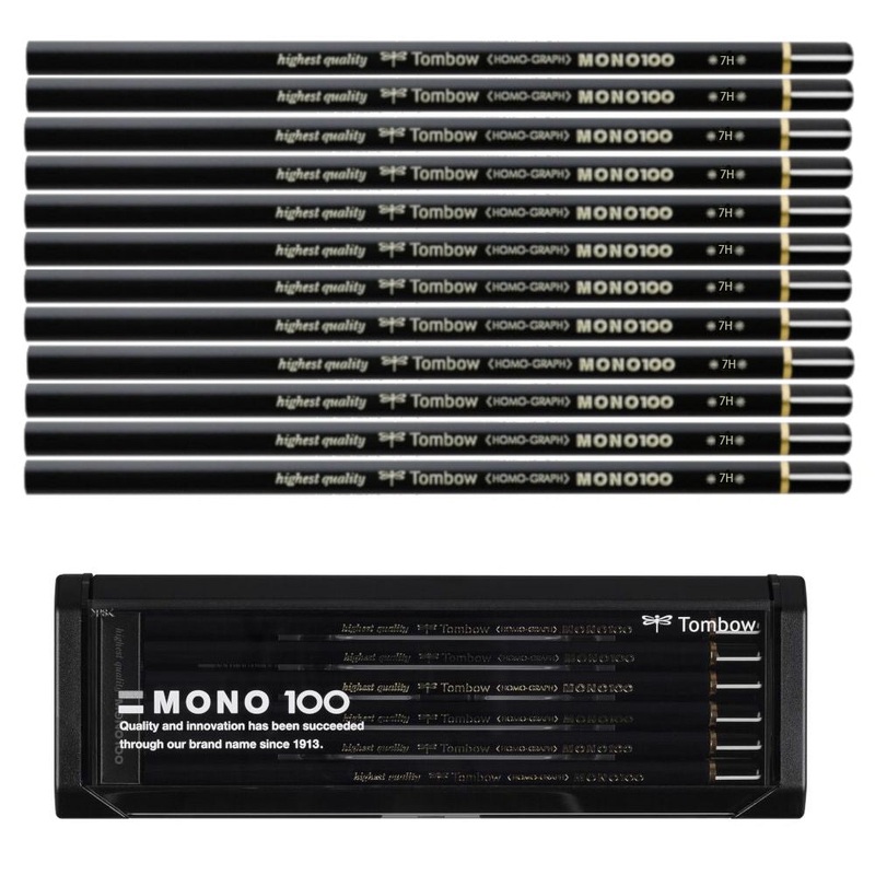 Tombow MONO 100 Pencil – 7H, 12pc Box Set