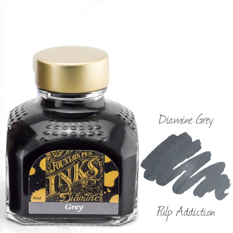 Diamine Fountain Pen Ink – Grey 80ml Bottle