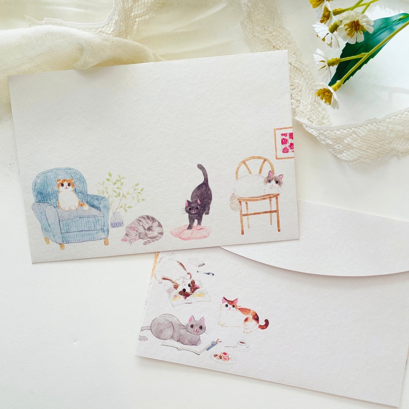 Nekorobi Envelope Set – Neko Aru