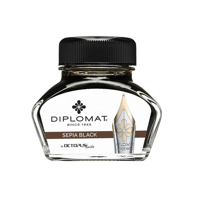 Diplomat Octopus Ink Bottle, Sepia Black – 30ml