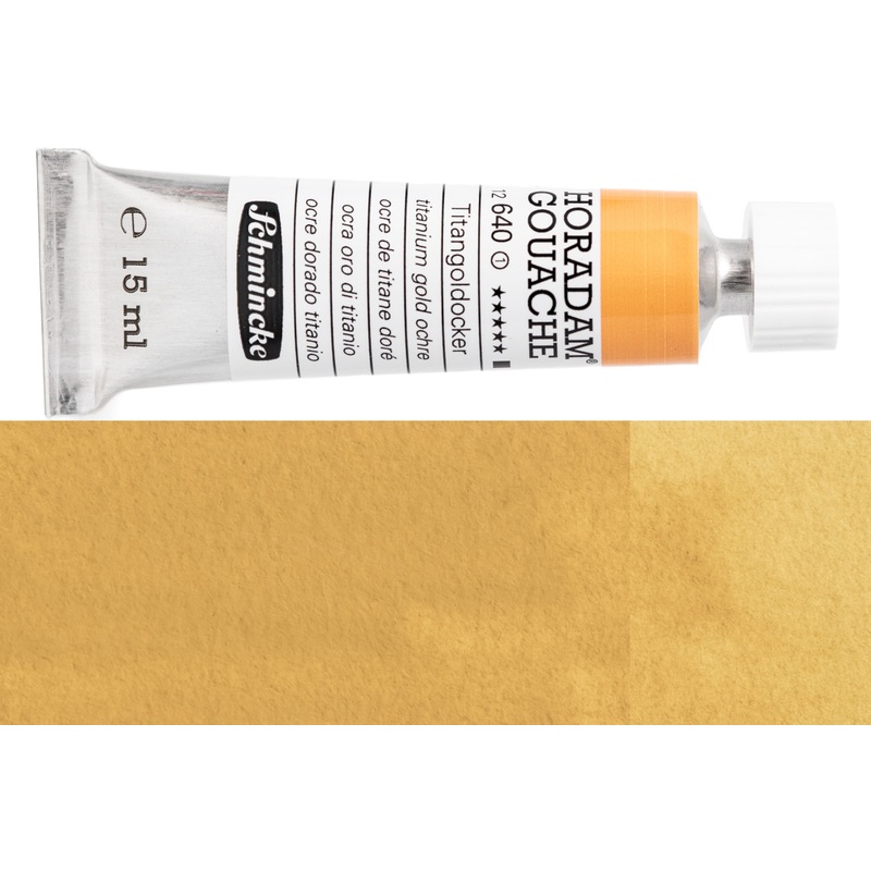 Horadam Gouache, 15 mL, #640 Titanium Gold Ochre