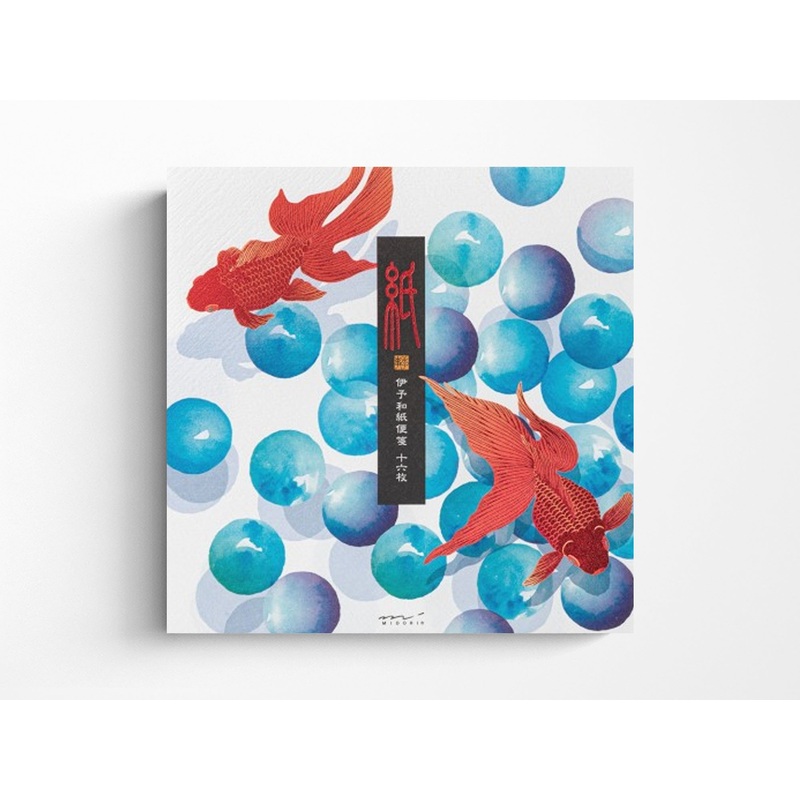 Midori Seasonal Letter Pad – 171 Marble and Goldfish