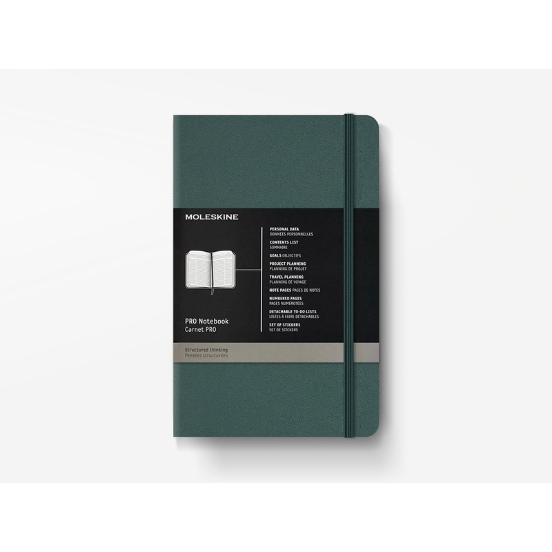 Moleskine PRO Notebook Forest Green Hard Cover Large