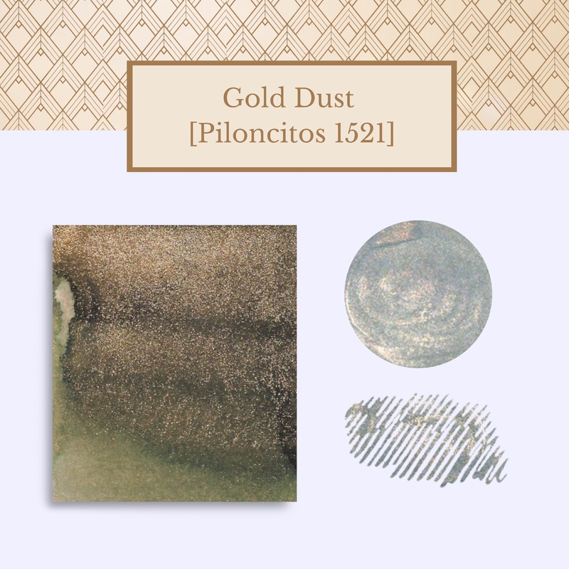 Vinta Inks 30ml Ink Bottle Gold Dust, Shimmer (Piloncitos 1521)