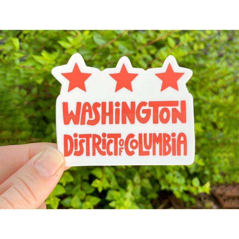 Washington DC Flag Vinyl Sticker