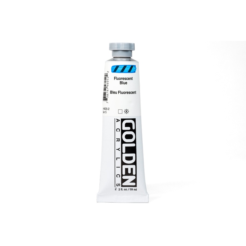 Golden Heavy Body Acrylics, Fluorescent Blue, 2 oz. Tube