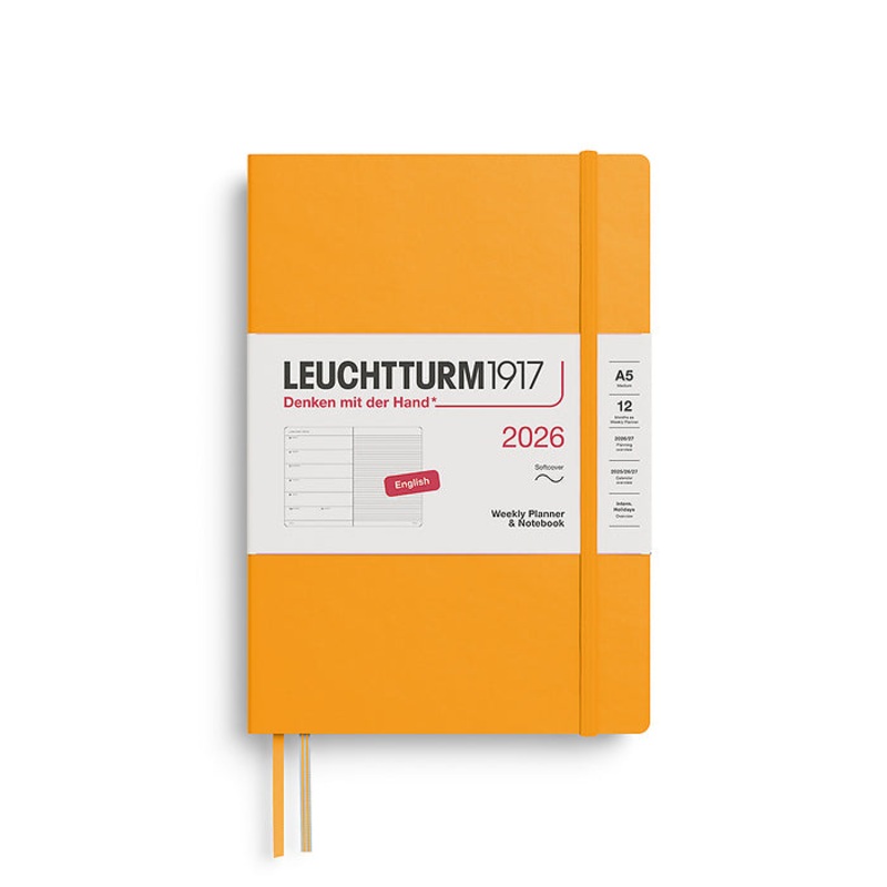 Leuchtturm1917 – 2026 Weekly Planner & Notebook Softcover (A5) – Rising Sun