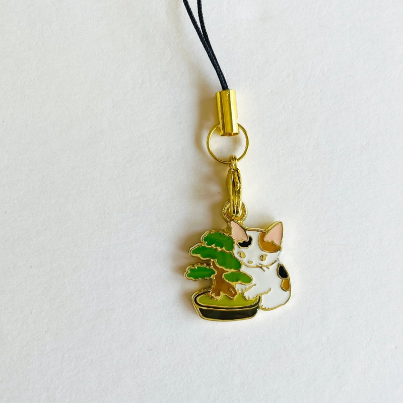Pottering Cat Enamel Charm – Bonsai