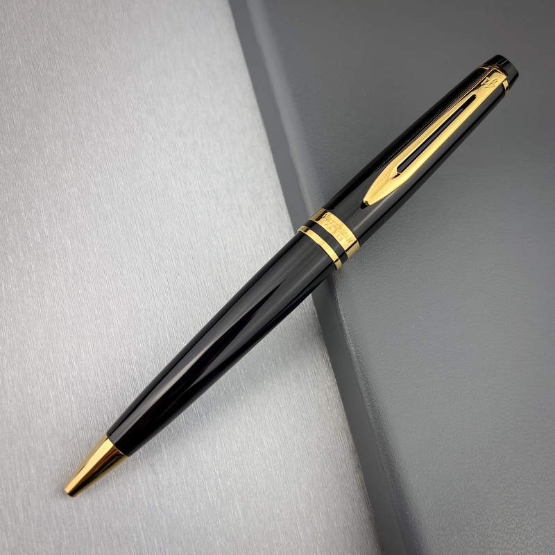 Waterman Expert Ballpoint Pen – Black w/ Gold Trim