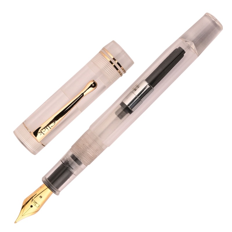 Click Renaissance Demonstrator Fountain Pen – White GT Fine