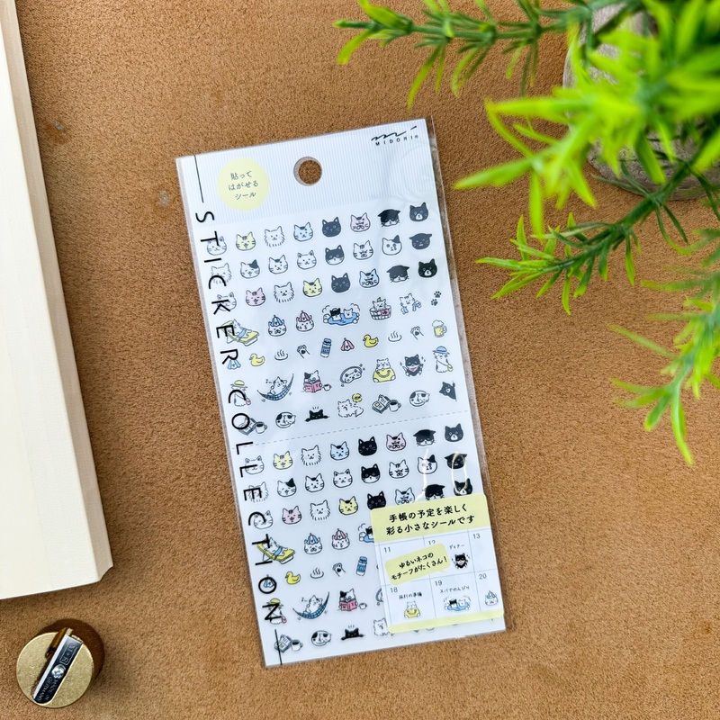 Midori Stickers – Pictograph Cat