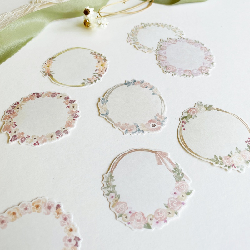 Mindwave Floral Frame Sticker – Pink