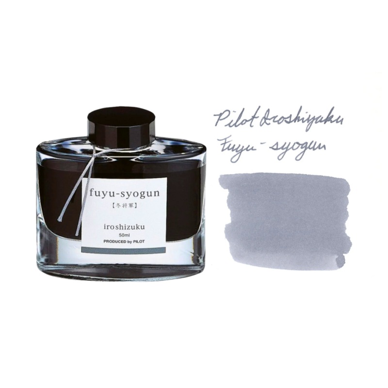 Pilot Iroshizuku 50ml Ink Bottle Fountain Pen Ink – Fuyu-syogun (Light Cool Gray)