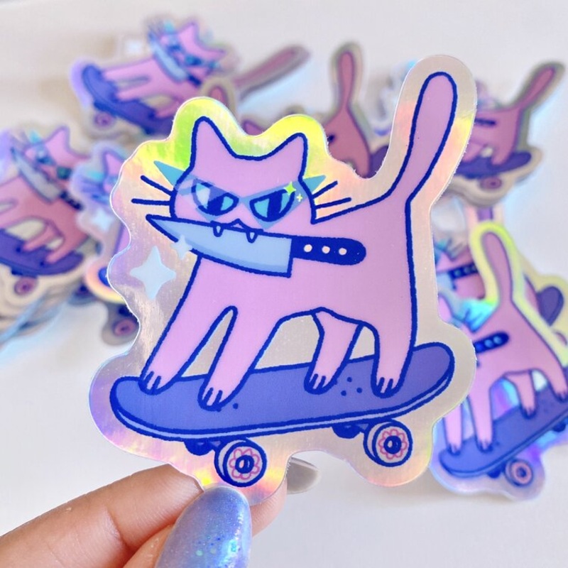 Radhia Rahman Skateboarding Kuni Sticker