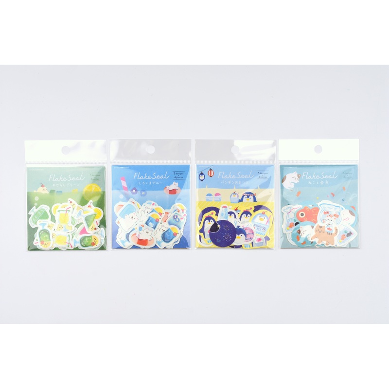 Furukawa Paper Flake Stickers – Summer – Limited Edition Polar Bear Blue