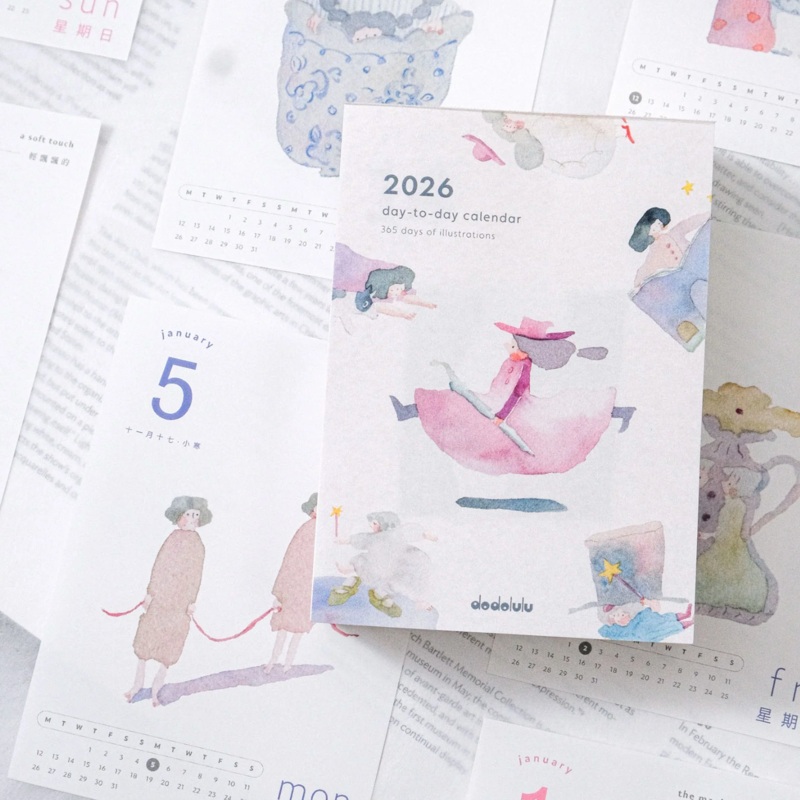Pre-order Dodolulu 2026 Daily Desk Calendar with Illustrations (End of Sept Delivery)