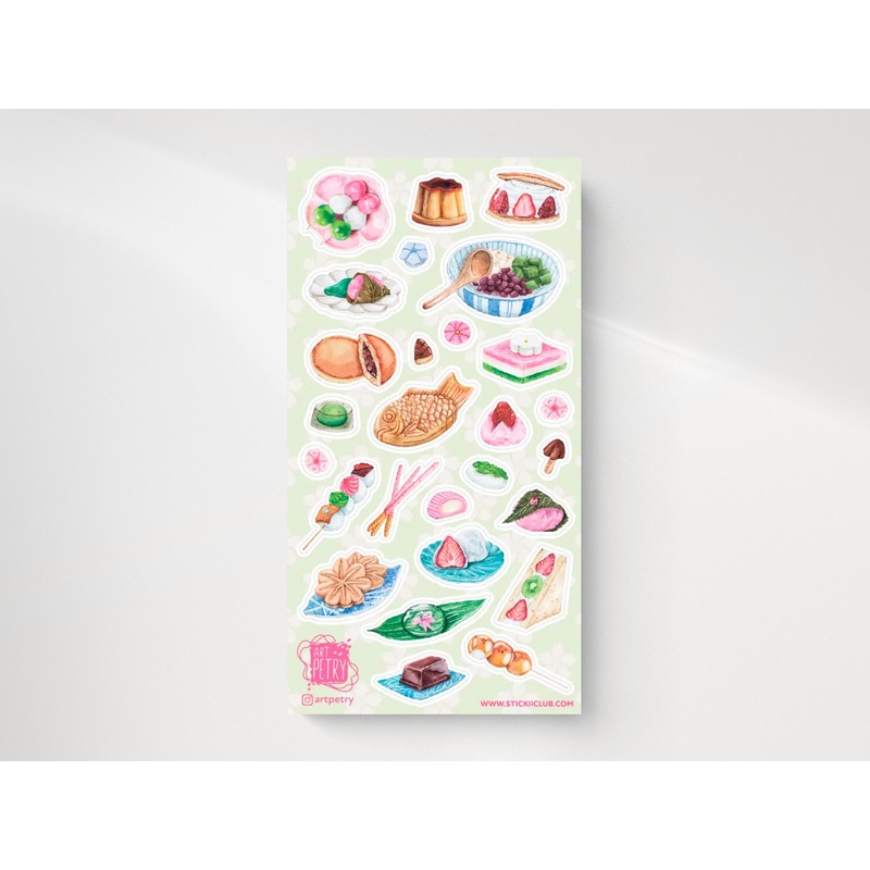 Traditional Asian Snacks Sticker Sheet