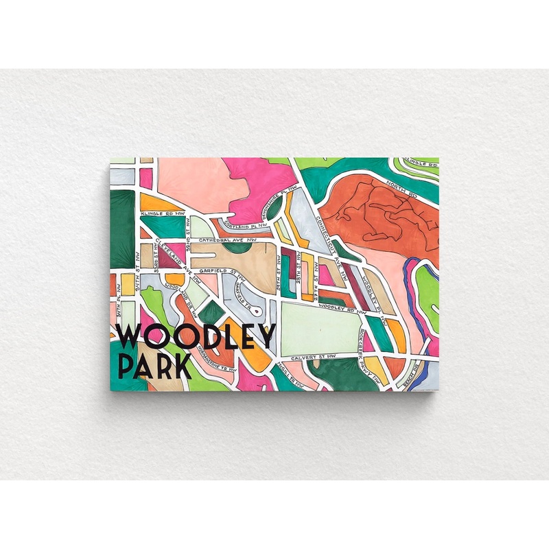 Woodley Park Art Map Greeting Card