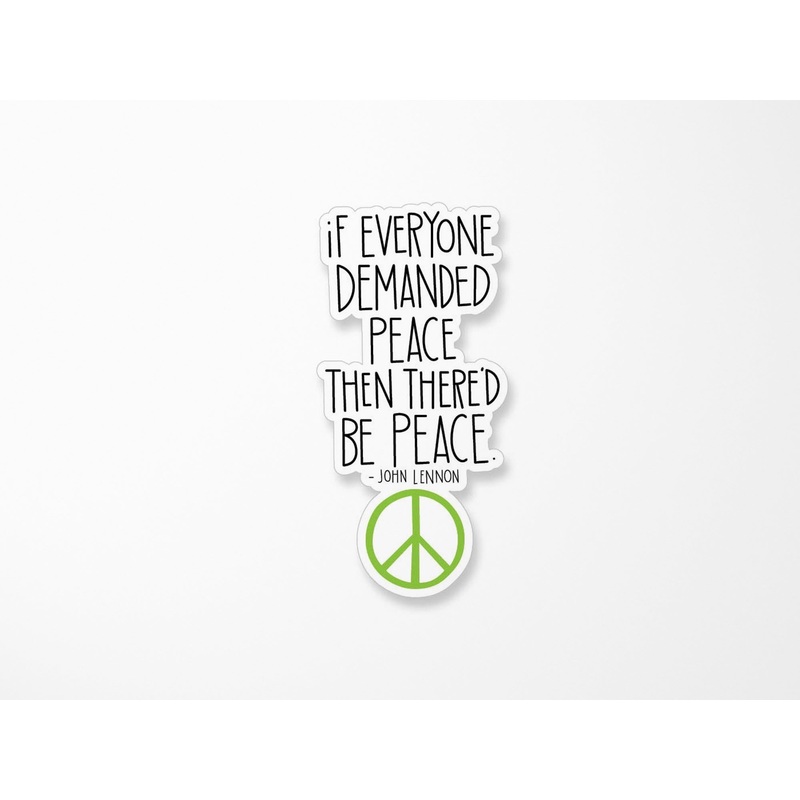 John Lennon Peace Quote Vinyl Sticker