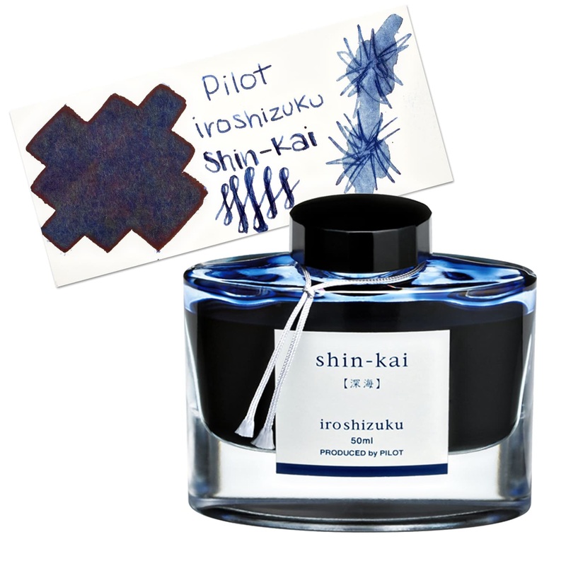 Pilot Iroshizuku Bottled Ink in Shin-Kai Ink (Deep Sea Blue Black) – 50 mL