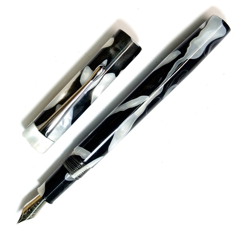 Click Century Acrylic Fountain Pen – White Black CT Fine