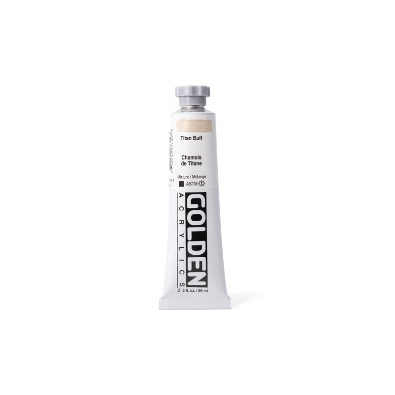 Golden Heavy Body Acrylics, Titan Buff 2 oz. tube