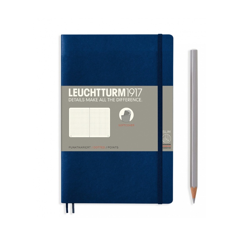 Leuchtturm1917 B6+ Softcover Notebook – Dotted / Navy