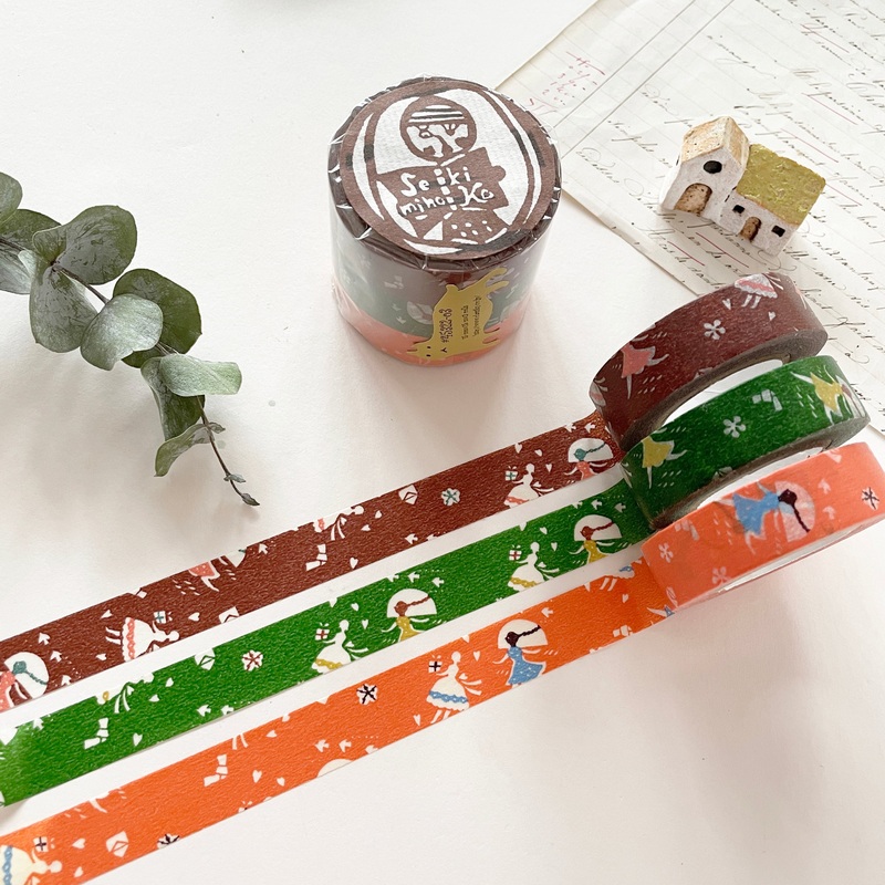 Mihoko Seki Love Letter Washi Tape Pack of 3 Colors