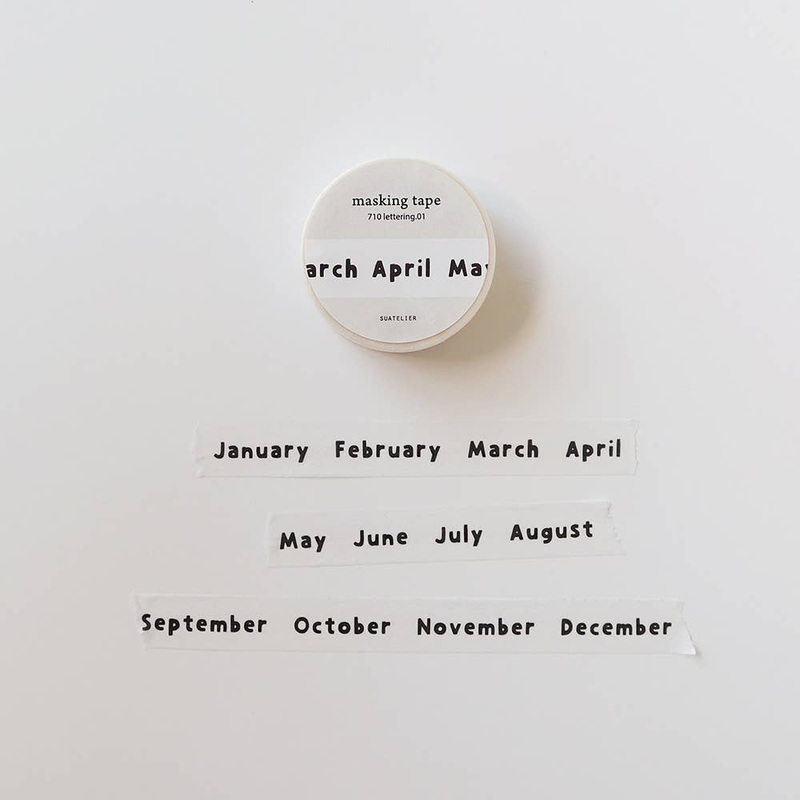 Suatelier Design Washi Tape – Lettering.01