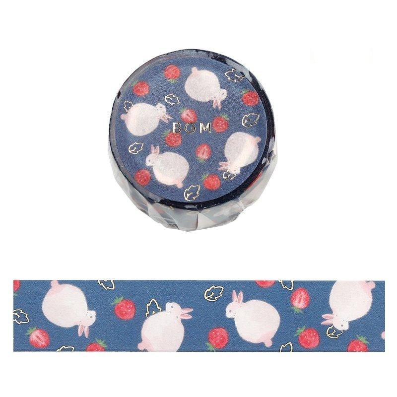 BGM Washi Tape – Rabbit Country – Strawberry Daifuku